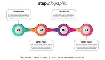 vector infografía flecha diseño con 4 4 opciones o pasos. infografia para negocio concepto. lata ser usado para presentaciones bandera, flujo de trabajo disposición, proceso diagrama, fluir cuadro, informacion grafico