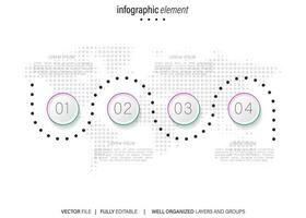 vector infografía flecha diseño con 4 4 opciones o pasos. infografia para negocio concepto. lata ser usado para presentaciones bandera, flujo de trabajo disposición, proceso diagrama, fluir cuadro, informacion grafico