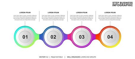 Presentation business infographic template vector. vector