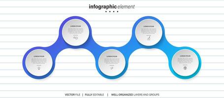 Presentation business infographic template vector. vector