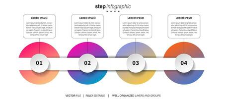 Presentation business infographic template vector. vector