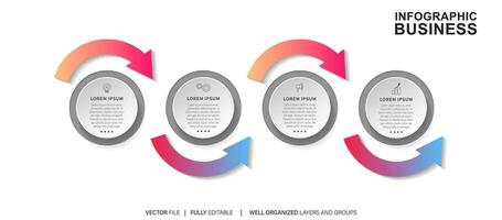 Presentation business infographic template vector. vector