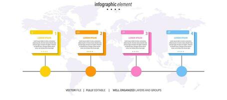 plantilla de diseño infográfico con lugar para sus datos. ilustración vectorial vector