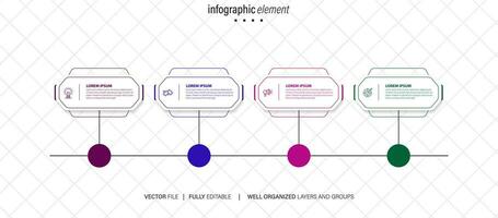 Growth opportunity infographic chart design template. Editable infochart with icons. Instructional graphics with 4 step sequence. Visual data presentation. Arial, Merriweather Sans fonts used vector