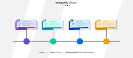 presentación negocio resumen antecedentes infografía modelo vector