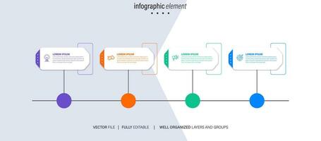 Growth opportunity infographic chart design template. Editable infochart with icons. Instructional graphics with 4 step sequence. Visual data presentation. Arial, Merriweather Sans fonts used vector