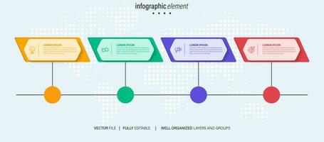 circular layout diagram with 4 list of steps, circular layout diagram infographic element template vector