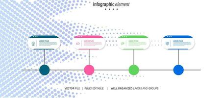 circular layout diagram with 4 list of steps, circular layout diagram infographic element template vector