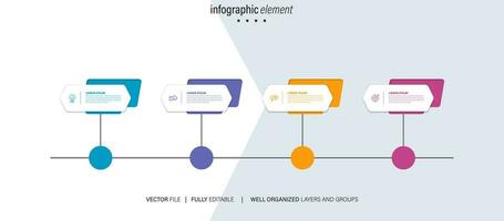 circular layout diagram with 4 list of steps, circular layout diagram infographic element template vector