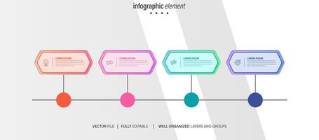 Vector infographic label template with icons. 4 options or steps. Infographics for business concept. Can be used for info graphics, flow charts, presentations, web sites, banners, printed materials.