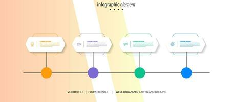 infografía empresarial con vector de diseño de papel de nota.