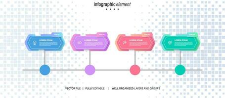 Vector infographic label template with icons. 4 options or steps. Infographics for business concept. Can be used for info graphics, flow charts, presentations, web sites, banners, printed materials.