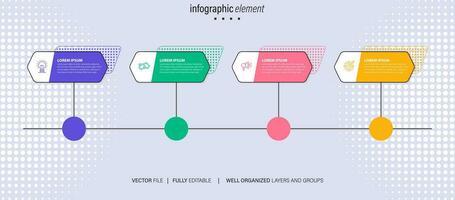 Vector infographic label template with icons. 4 options or steps. Infographics for business concept. Can be used for info graphics, flow charts, presentations, web sites, banners, printed materials.