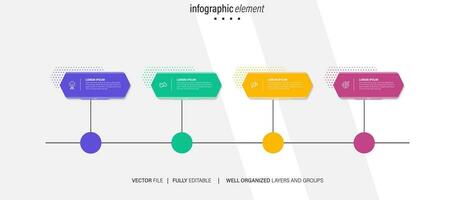 Vector infographic label template with icons. 4 options or steps. Infographics for business concept. Can be used for info graphics, flow charts, presentations, web sites, banners, printed materials.