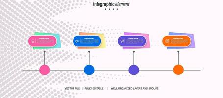 Vector infographic label template with icons. 4 options or steps. Infographics for business concept. Can be used for info graphics, flow charts, presentations, web sites, banners, printed materials.