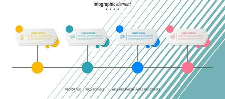 moderno 3d infografía modelo con 4 4 pasos. negocio circulo modelo con opciones para folleto, diagrama, flujo de trabajo, línea de tiempo, web diseño. vector eps 10