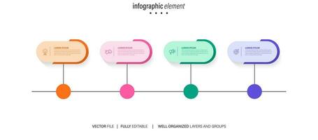 moderno 3d infografía modelo con 4 4 pasos. negocio circulo modelo con opciones para folleto, diagrama, flujo de trabajo, línea de tiempo, web diseño. vector eps 10