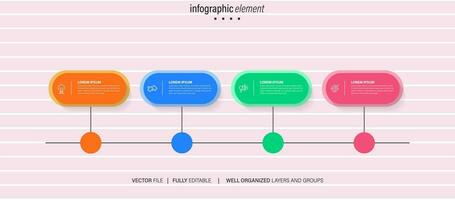 moderno 3d infografía modelo con 4 4 pasos. negocio circulo modelo con opciones para folleto, diagrama, flujo de trabajo, línea de tiempo, web diseño. vector eps 10