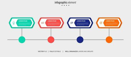 mente mapa infografía modelo o elemento como un vector con 4 4 paso, proceso, opción, vistoso etiqueta, iconos, semicircular, circular, rama flecha, para rebaja diapositiva o presentación, mínimo, moderno estilo