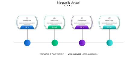 Vector infographic label template with icons. 4 options or steps. Infographics for business concept. Can be used for info graphics, flow charts, presentations, web sites, banners, printed materials.