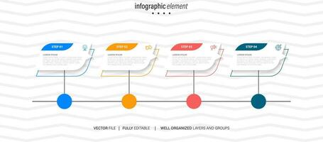 Vector infographic label template with icons. 4 options or steps. Infographics for business concept. Can be used for info graphics, flow charts, presentations, web sites, banners, printed materials.
