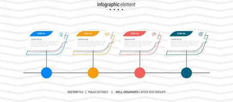 Vector infographic label template with icons. 4 options or steps. Infographics for business concept. Can be used for info graphics, flow charts, presentations, web sites, banners, printed materials.