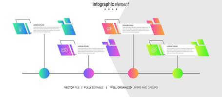 Vector infographic label template with icons. 4 options or steps. Infographics for business concept. Can be used for info graphics, flow charts, presentations, web sites, banners, printed materials.