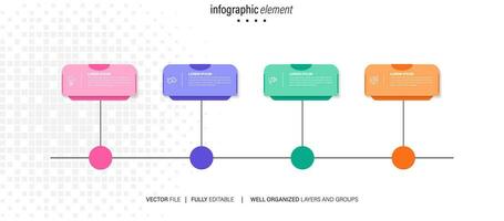 vector infografía flecha diseño con 4 4 opciones o pasos. infografia para negocio concepto. lata ser usado para presentaciones bandera, flujo de trabajo disposición, proceso diagrama, fluir cuadro, informacion grafico