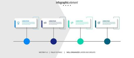 visualización de datos comerciales. iconos de infografía de línea de tiempo diseñados para plantilla de fondo abstracto elemento de hito diagrama moderno tecnología de proceso marketing digital presentación de datos vector de gráfico