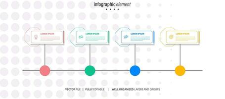 visualización de datos comerciales. iconos de infografía de línea de tiempo diseñados para plantilla de fondo abstracto elemento de hito diagrama moderno tecnología de proceso marketing digital presentación de datos vector de gráfico