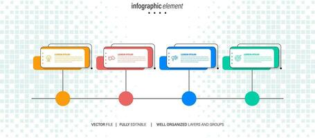 Collection of colorful infographic can be used for workflow layout, diagram, number options, web design. Infographic business concept with options, parts, steps or processes. Vector Eps 10