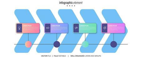 Collection of colorful infographic can be used for workflow layout, diagram, number options, web design. Infographic business concept with options, parts, steps or processes. Vector Eps 10