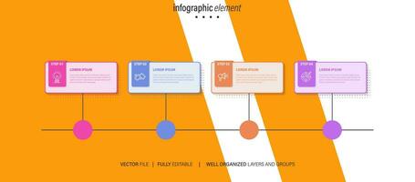 un colección de infografía elementos ilustración en un plano estilo vector