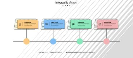 Infographic design template. Timeline concept with 4 steps vector