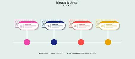 Infographics design vector and business icons with 4 options.