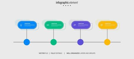 Infographics design vector and business icons with 4 options.