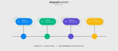 infografia diseño vector y negocio íconos con 4 4 opciones