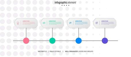 Creative concept for infographic with 4 steps, options, parts or processes. Business data visualization vector