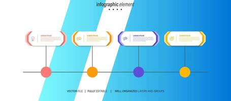 Set of infographics elements in modern flat business style vector