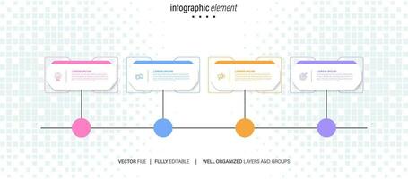 Creative concept for infographic with 4 steps, options, parts or processes. Business data visualization vector