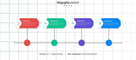 Vector infographic flat template circles for four label, diagram, graph, presentation. Business concept with 4 options. For content, flowchart, steps, timeline, workflow, marketing. EPS10