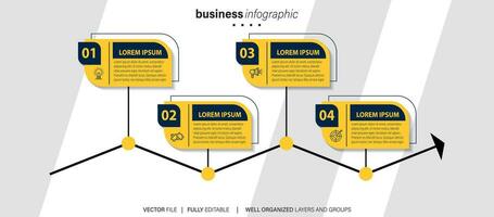 Vector infographics timeline design template with 3D paper label, integrated circles background. Timeline infographic design vector and marketing icons.