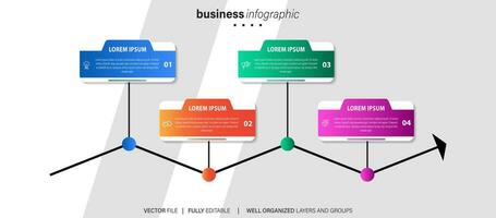 resumen elementos de grafico infografía modelo con etiqueta, integrado círculos negocio concepto con 4 4 opciones para contenido, diagrama, diagrama de flujo, pasos, partes, cronograma infografía, flujo de trabajo diseño vector