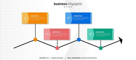 resumen elementos de grafico infografía modelo con etiqueta, integrado círculos negocio concepto con 4 4 opciones para contenido, diagrama, diagrama de flujo, pasos, partes, cronograma infografía, flujo de trabajo diseño vector