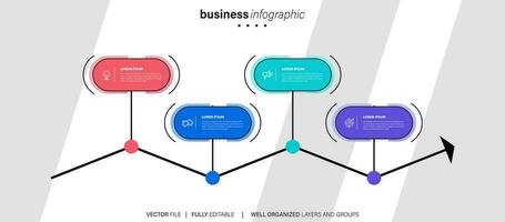 Collection of colorful infographic can be used for workflow layout, diagram, number options, web design. Infographic business concept with options, parts, steps or processes. Vector Eps 10