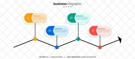 Presentation business infographic template vector. vector