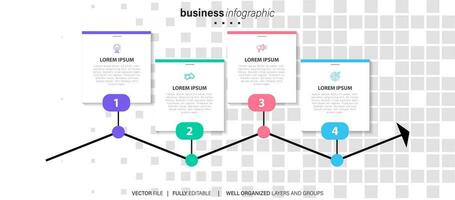 Presentation business infographic template vector. vector