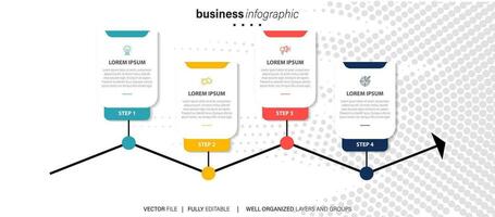 Collection of colorful infographic can be used for workflow layout, diagram, number options, web design. Infographic business concept with options, parts, steps or processes. Vector Eps 10