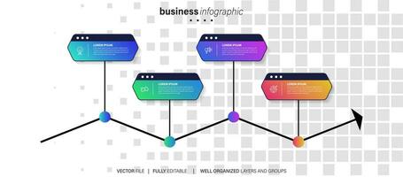 un colección de infografía elementos ilustración en un plano estilo vector