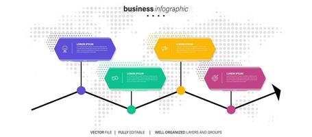 Business data visualization. vector